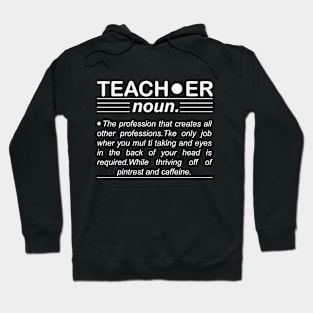 Teacher Funny Noun Definition Hoodie